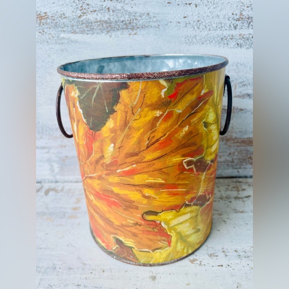 *Fall Plants Galvanized Buckets Set of 2 - Picture 2 of 10
